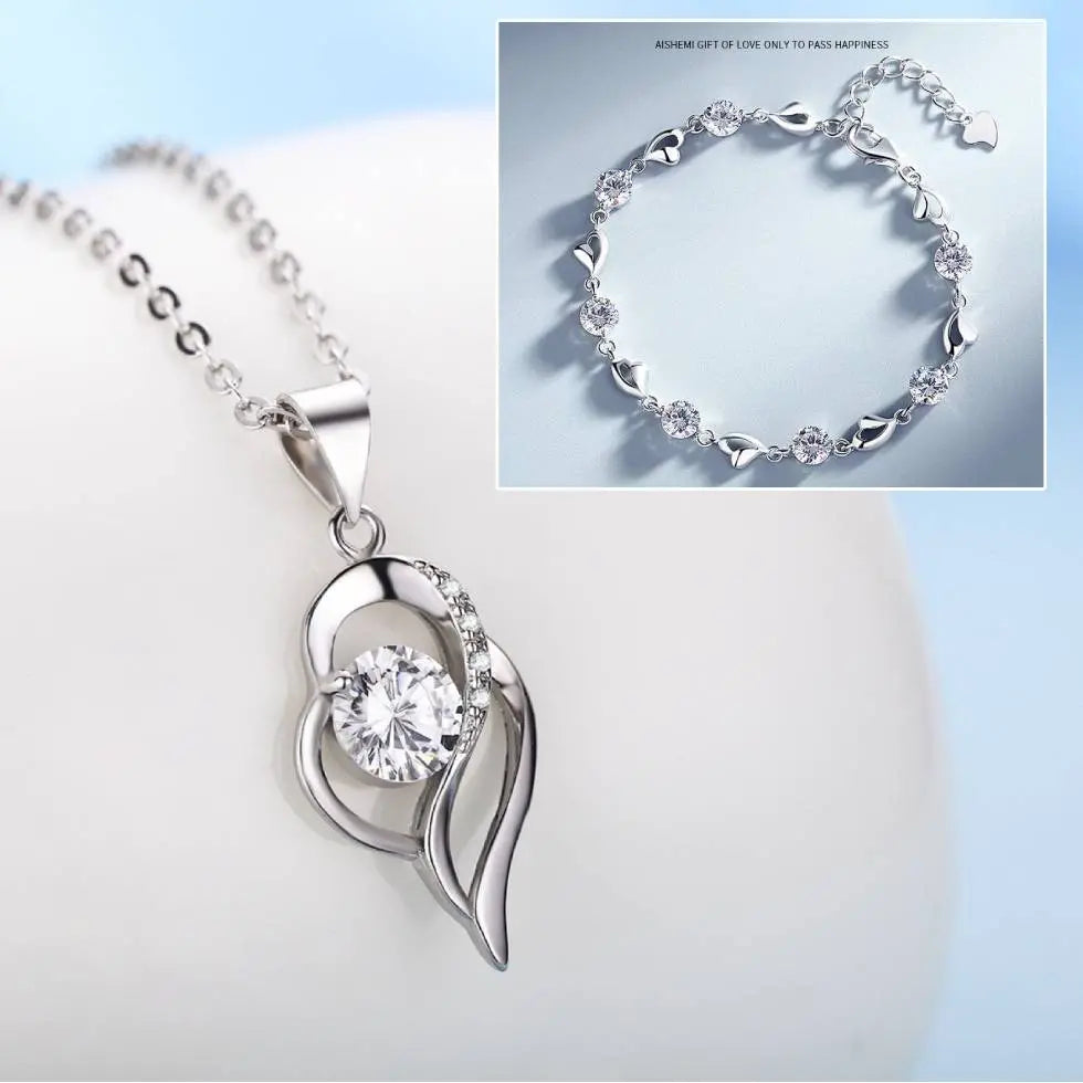 ❣️❣️Set bratara + colier din argint 925 Heart of the Ocean