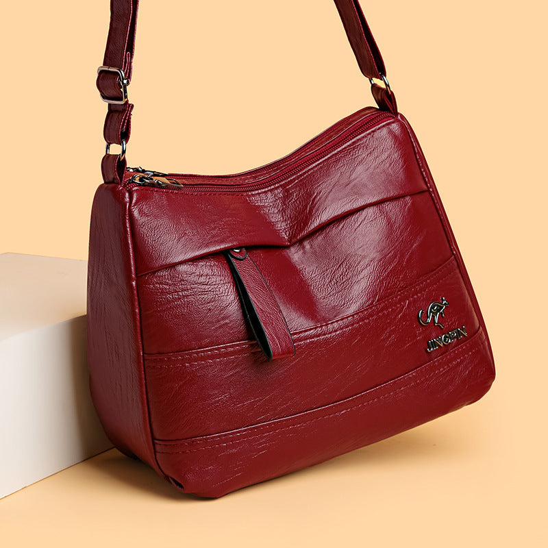 ✨️【Cumpără 1 Primește 1 gratuit】👜Model nou, geantă de umăr multistratificată, retro și de mare capacitate, la modă și versatilă