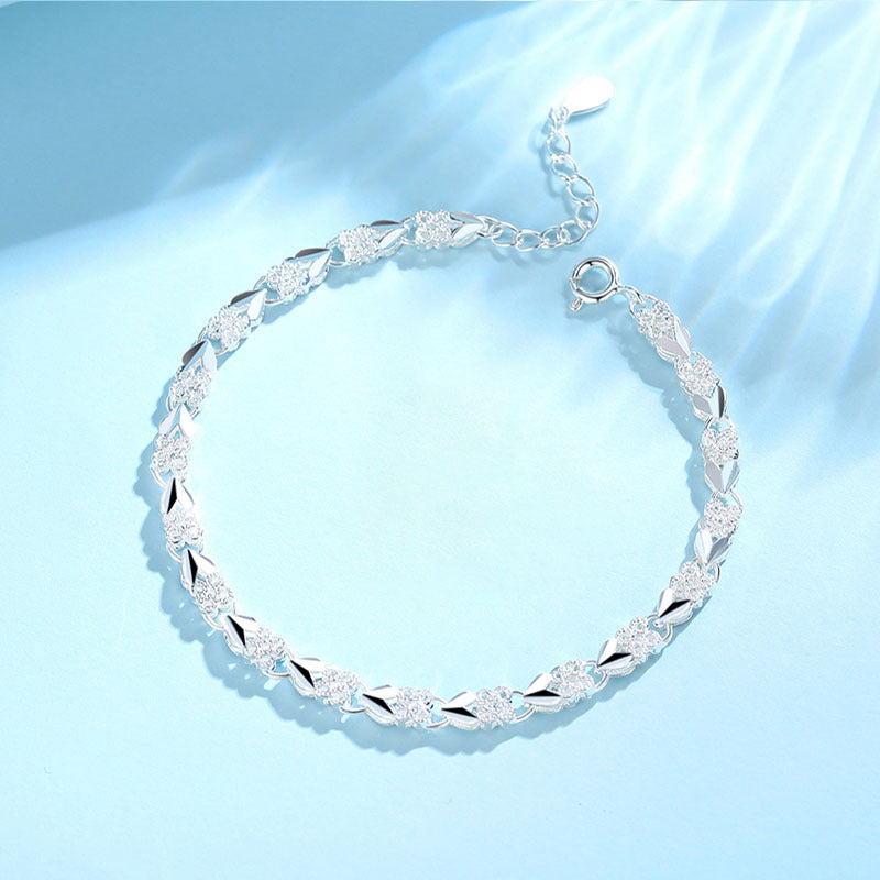 😀👉【Cumpărați unul și primiți unul gratuit】💖🍀Brățară de mână pentru femei, din argint sterling 925, cu trifoi cu patru foi, Love New Fashion