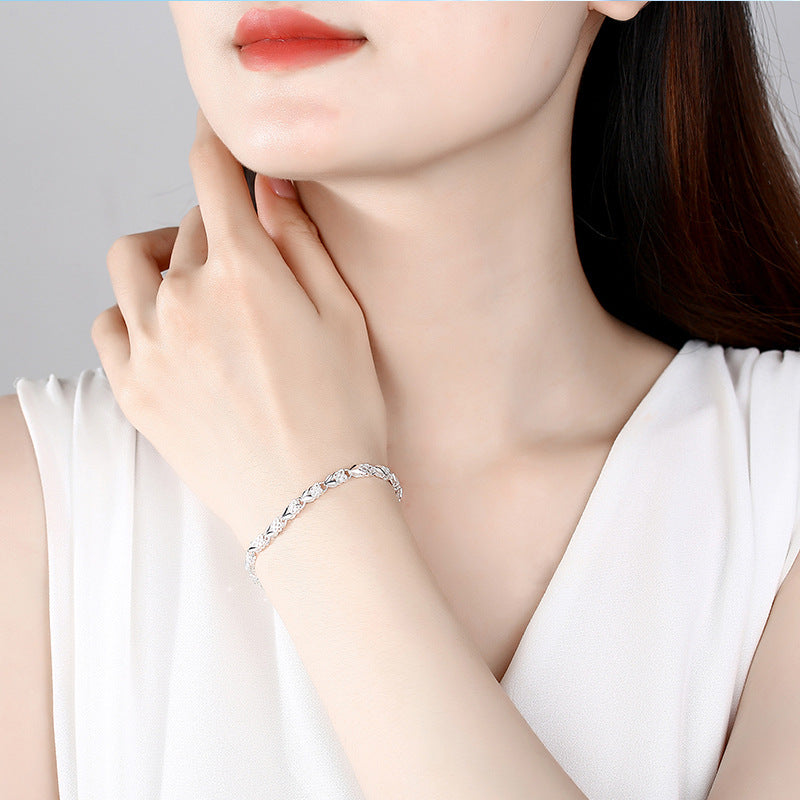 😀👉【Cumpărați unul și primiți unul gratuit】💖🍀Brățară de mână pentru femei, din argint sterling 925, cu trifoi cu patru foi, Love New Fashion