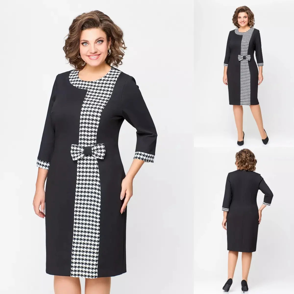 š„š„ćS-5XLćš 2024 Noua rochie eleganta de culoare contrastanta