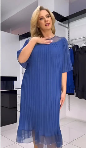 🔥🔥【Vânzare de lichidare 80%OFF】【S-5XL】❤️2024 noua rochie eleganta de culoare solida din sifon